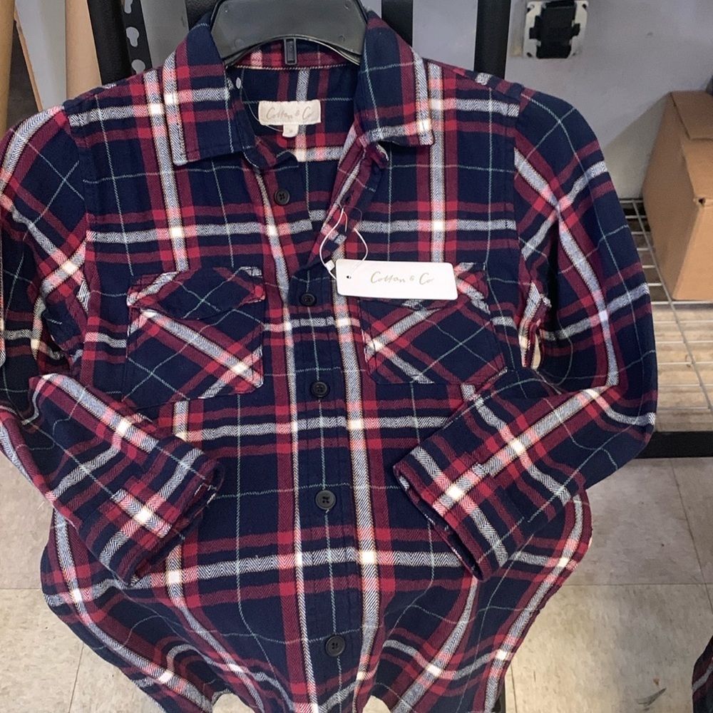 Cotton &Co.  Flannel Shirt jacket